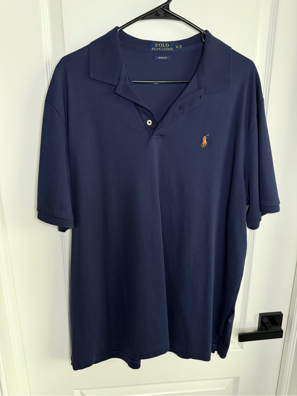 Polo Ralph Lauren Mens XL Classic Fit Navy Short Sleeve Polo Shirt Pony Logo